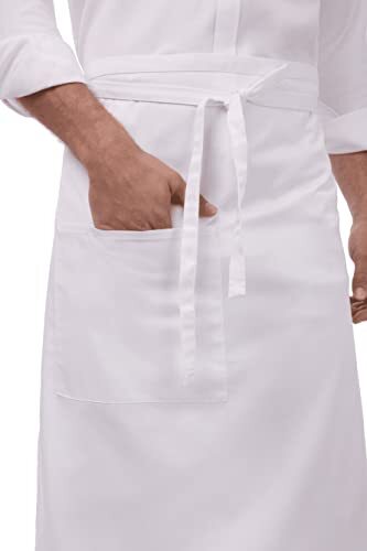 Unisex Bistro Chef Apron White