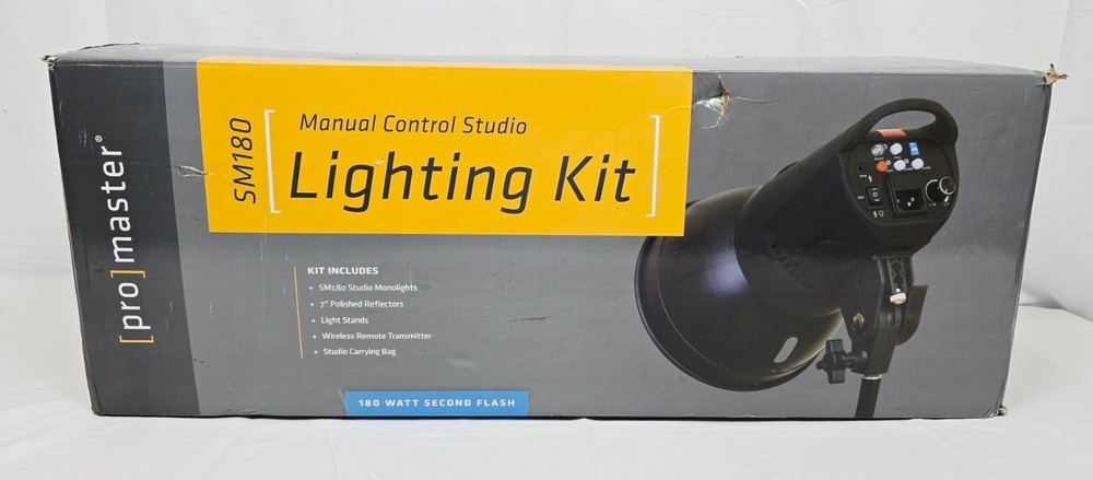 Promaster SM180 Manual Control Studio Lighting Kit - 3 Light