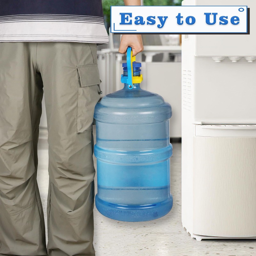 2 Pack 5 Gallon Water Bottle Handle, Stable Ergonomic Water Jug Handle, Drink...