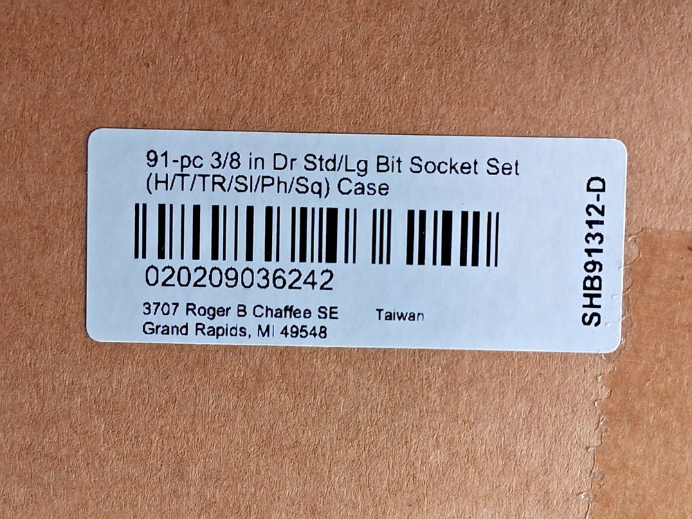 Texton 3/8" Drive Bit Socket 91PC Set SHB91312D