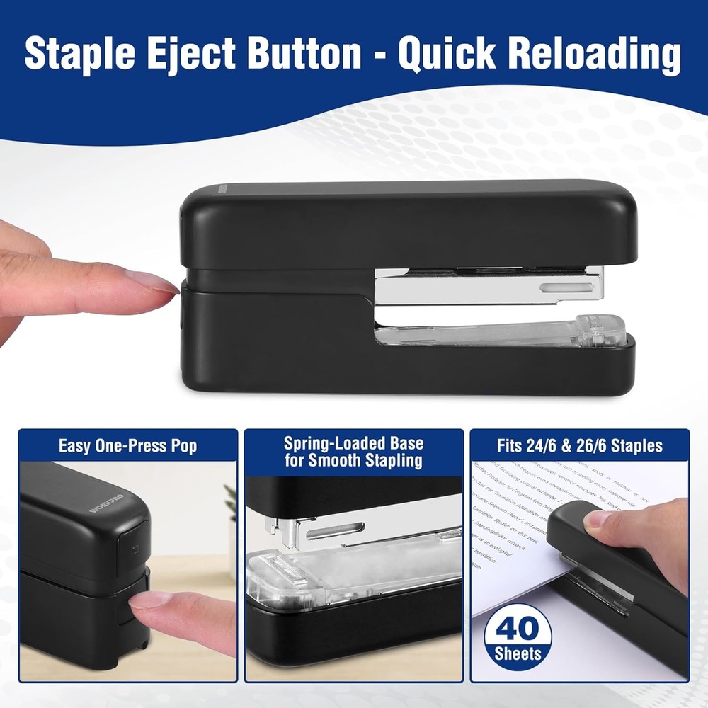 WORKPRO 2-in-1 Stapler & Remover 40-Sheet Capacity with 2000 Standard Staples