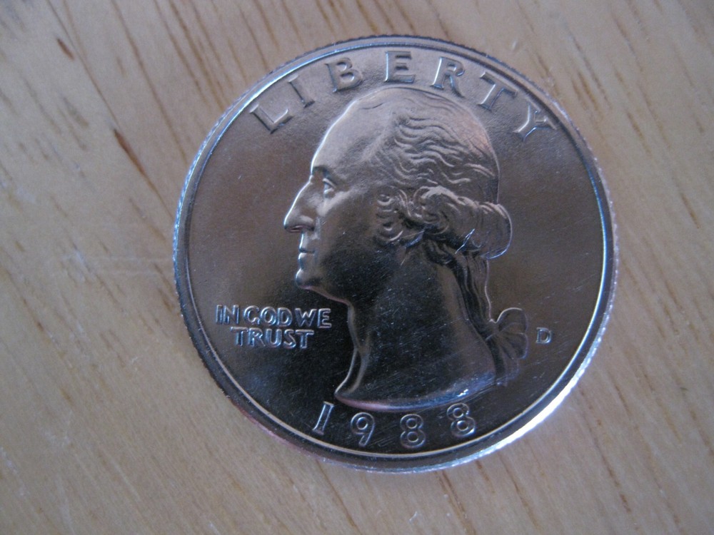 1988 D Washington Quarter Dollar Gem+ BU!