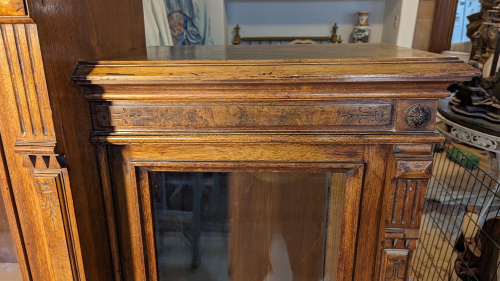 antique bookcase cabinet