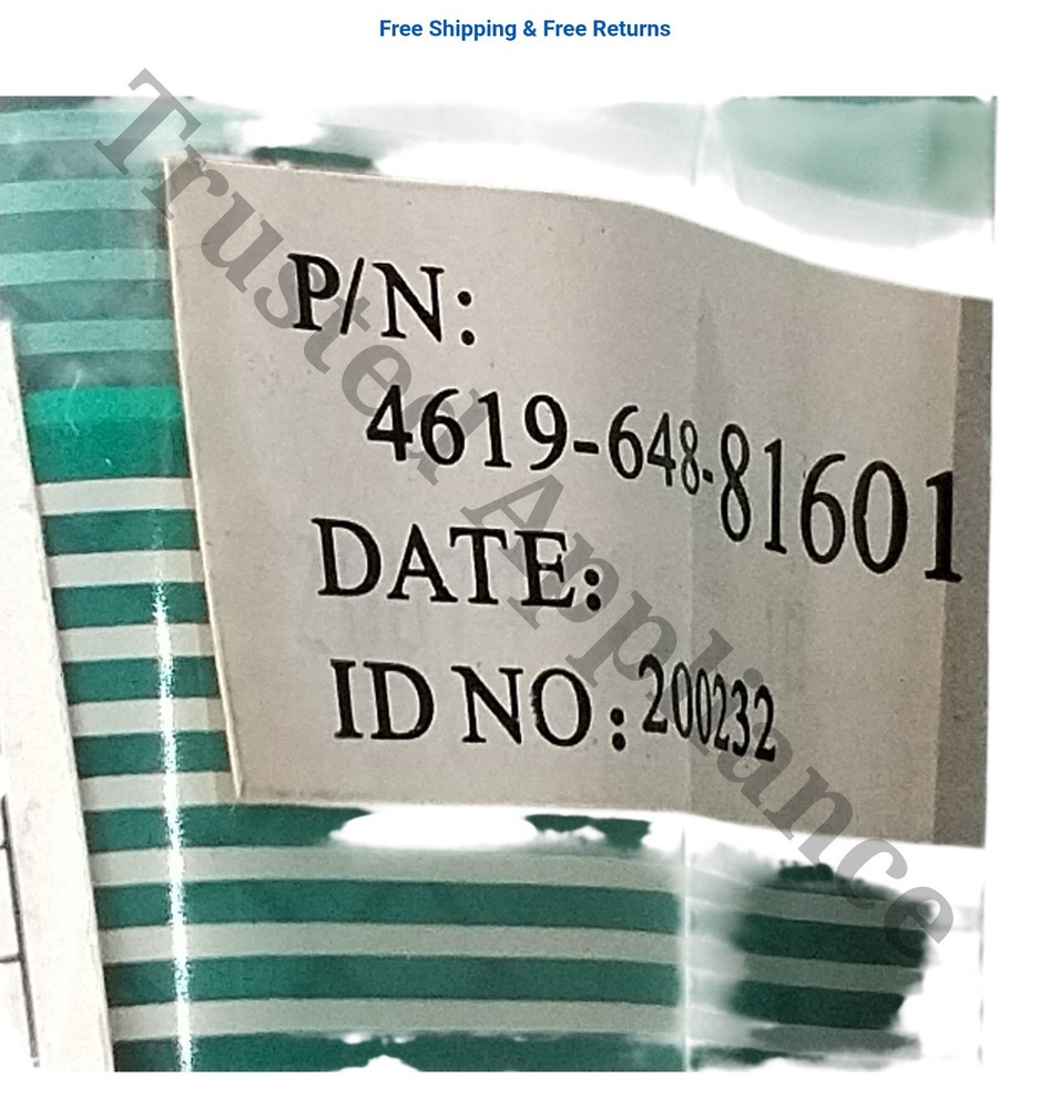 Microwave Control Panel Console 8206362 WHITE