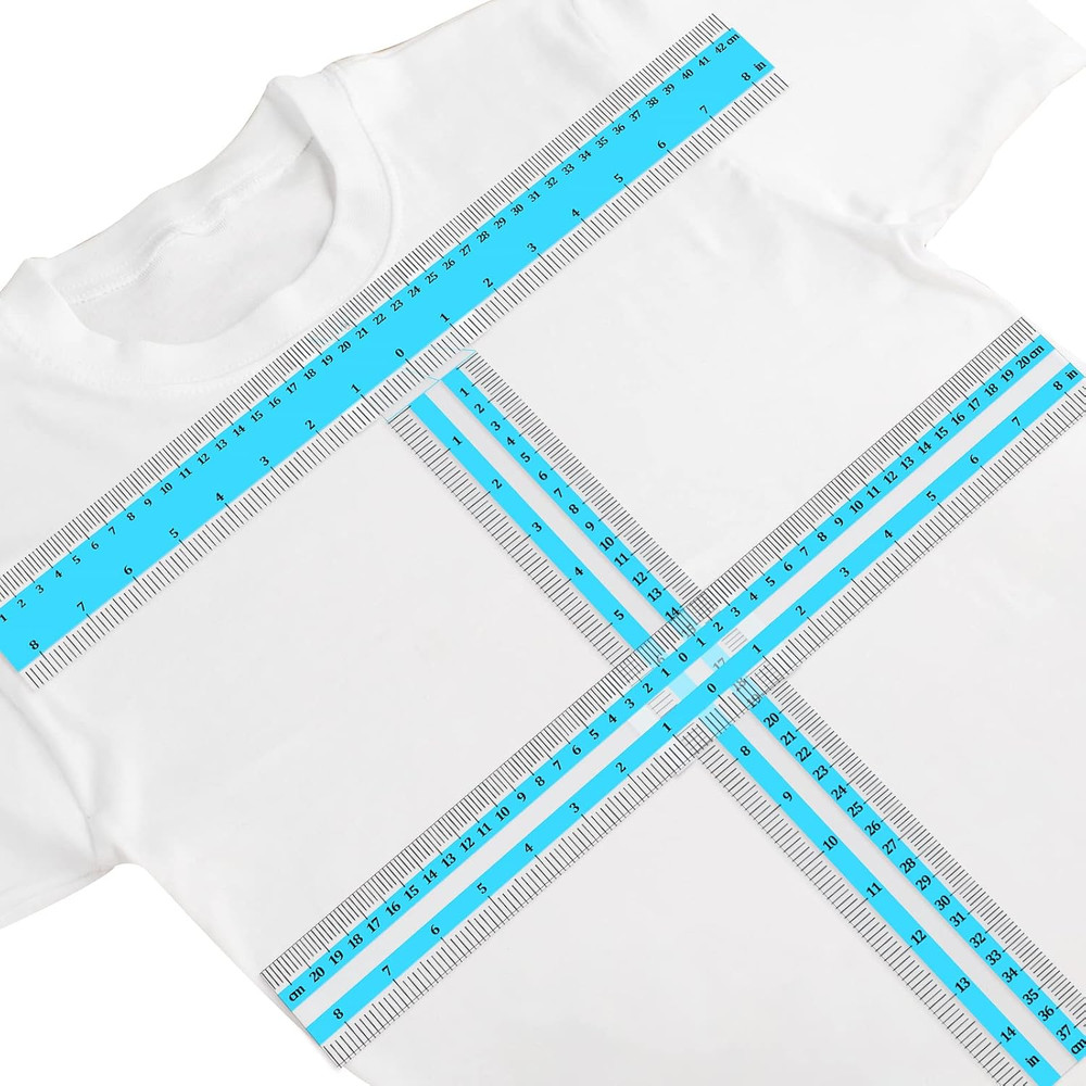 3 Pcs T Shirt Ruler Guide for Vinyl Alignment Tshirt Ruler Alignment Tool Placem