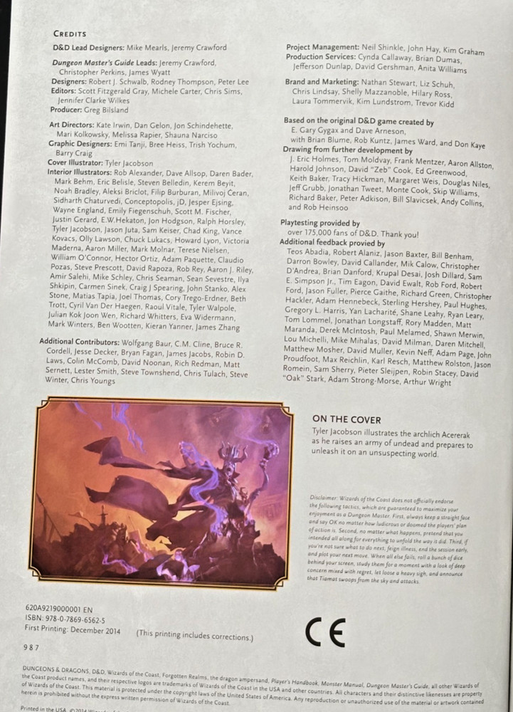 Dungeons & Dragons: Dungeon Master's Guide. D&D. Hardcover