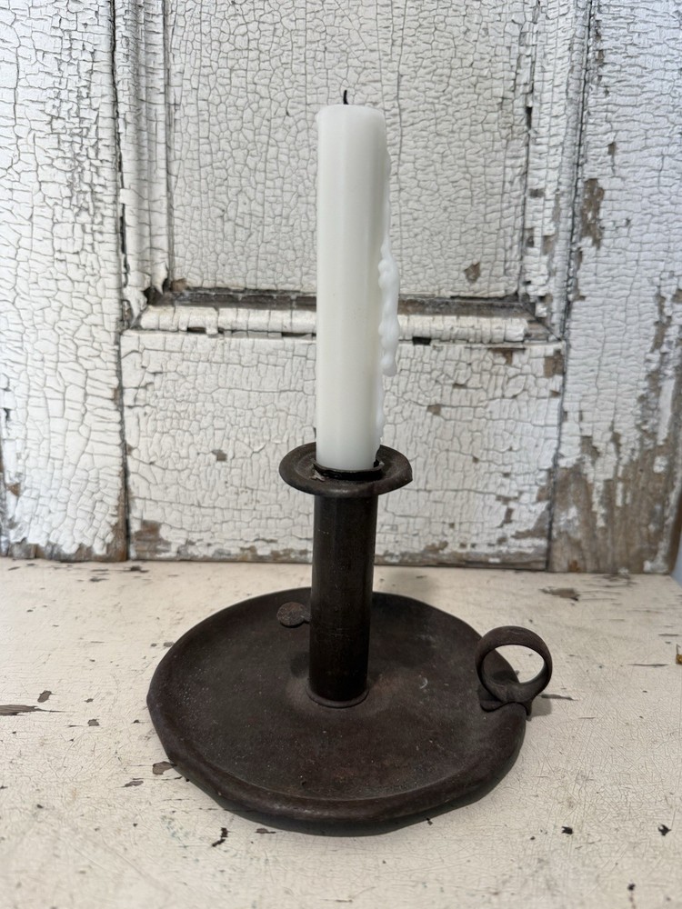 Early Hog Scraper Candlestick | Primitive | Antique | Hand Forged
