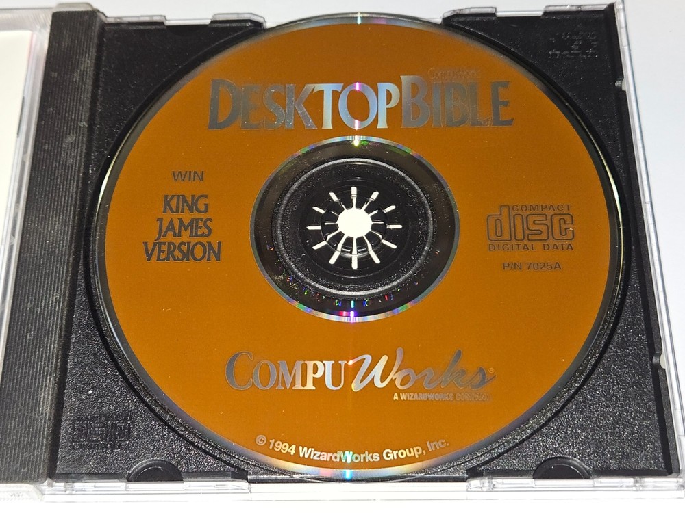 CompuWorks Desktop Bible CD-ROM for Windows King James Version 1994 WizardWorks