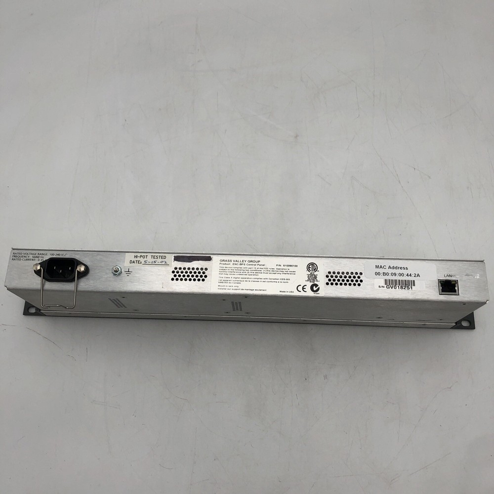 USED Grass Valley - Encore BPS Control Panel POWERS ON AS IS PARTS READ H