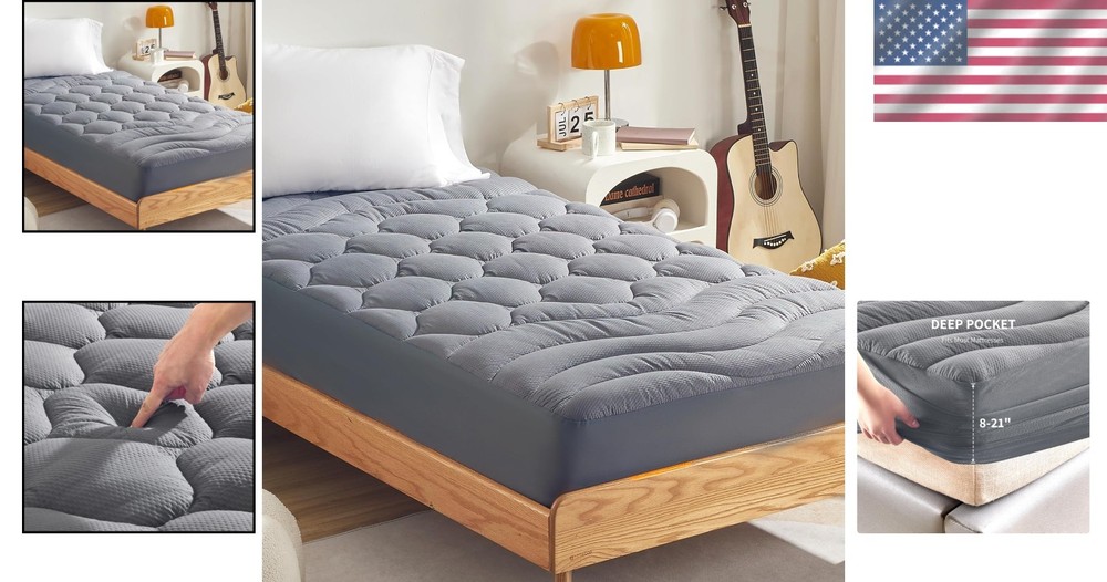 Revitalize Your Sleep: Twin Mattress Protector with 3-Zone Support & Deep Pocket