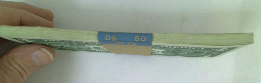 1957 $1 Silver Certificate Notes UNC 49 Consecutive Notes With Orig Bank Strap