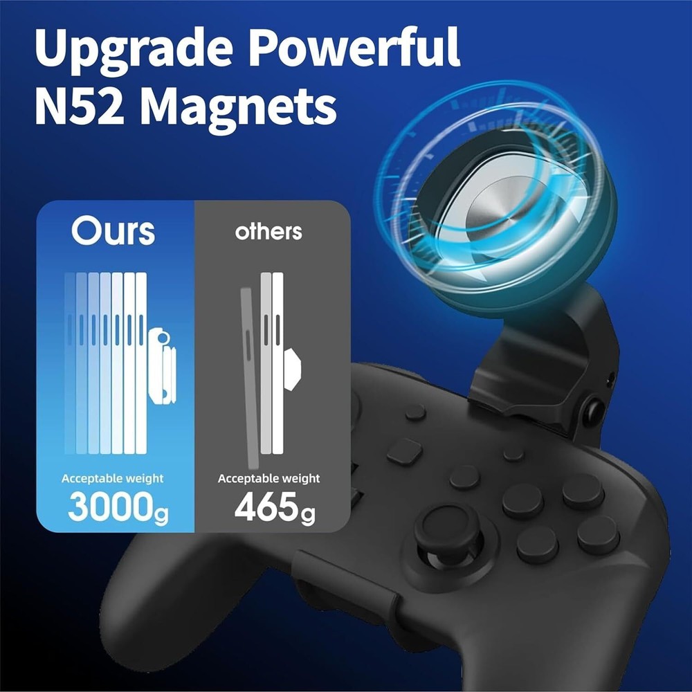 360° Magnetic steering Controller Phone Mount Clip for Switch Lite Gamepad