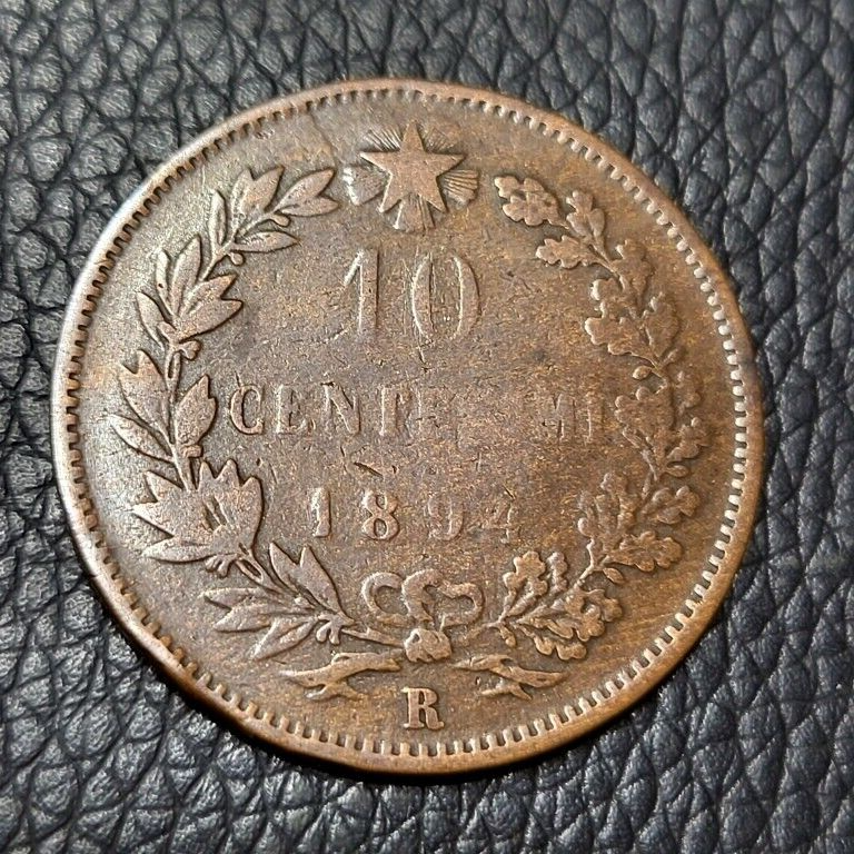 1894 ITALY 10 CENTESIMI COIN