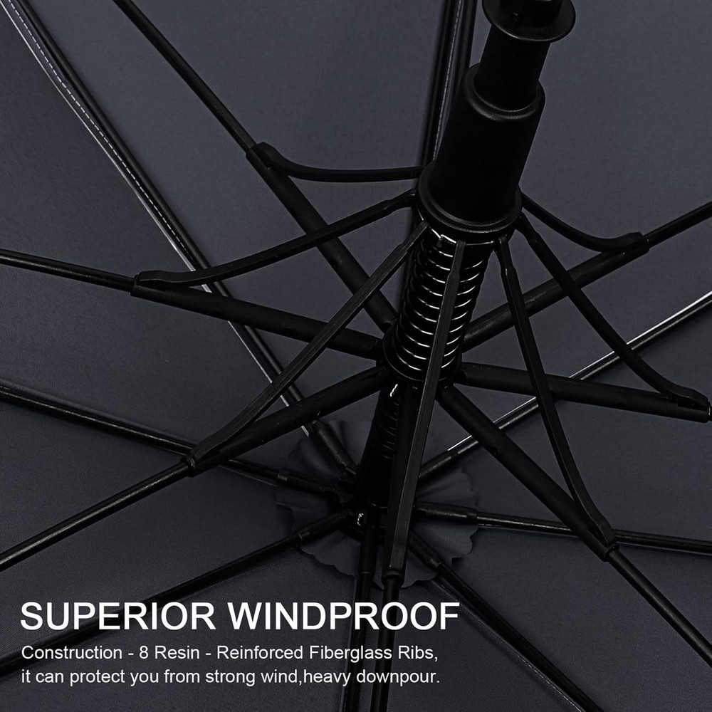 Vented UV Golf/Beach Umbrella 68" Arc, Auto Open Oversize Extra Large Windproof
