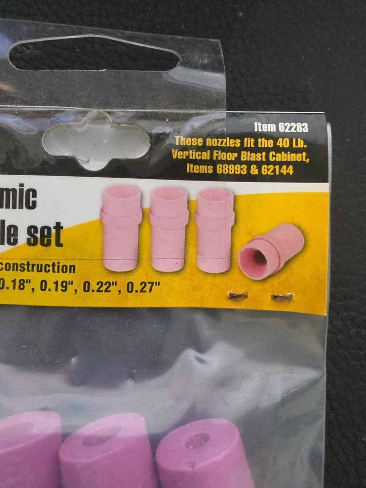 Central Pneumatic 4pc Ceramic Blast Nozzle Set Item#62283