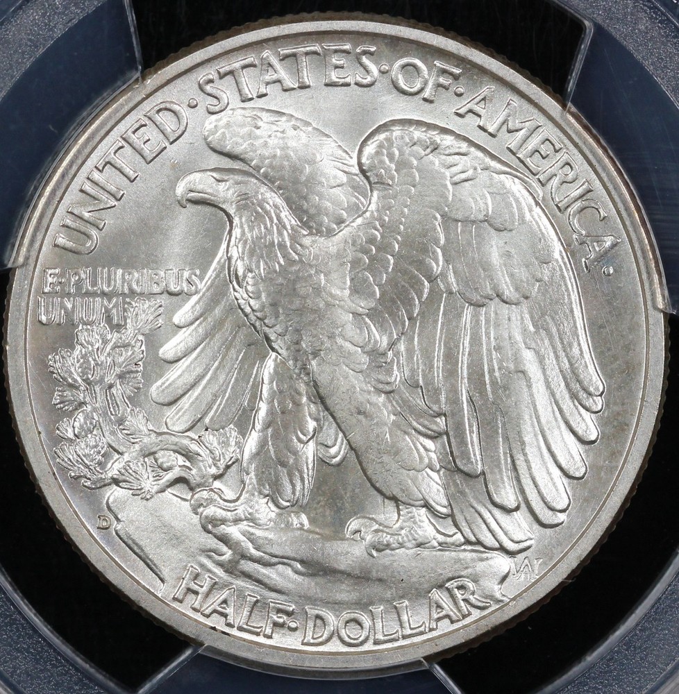 1938-D 50c Walking Liberty Half Dollar PCGS MS 65+