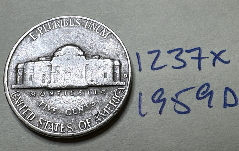 1959-D Jefferson Nickel 5C 1237X