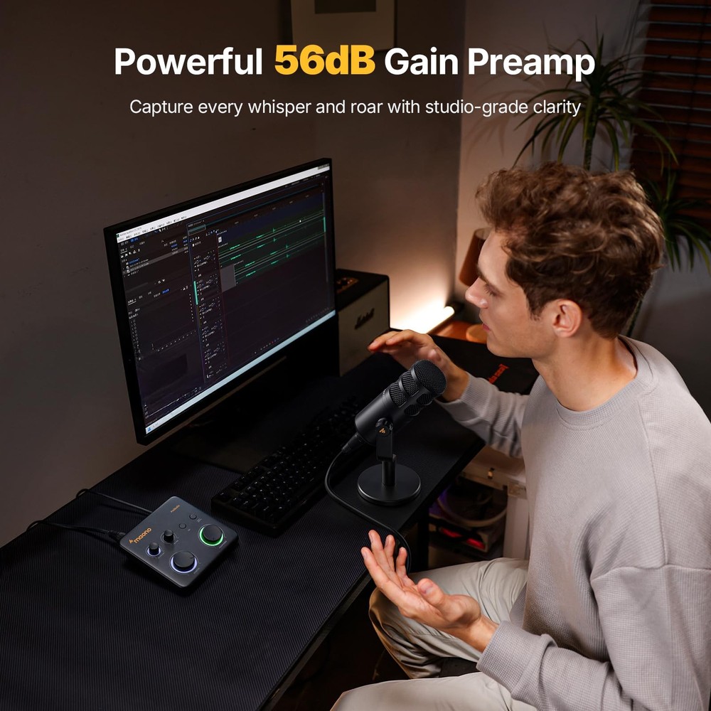 USB Audio Interface for PC: Interface with XLR Input 24-bit/192kHz Routing