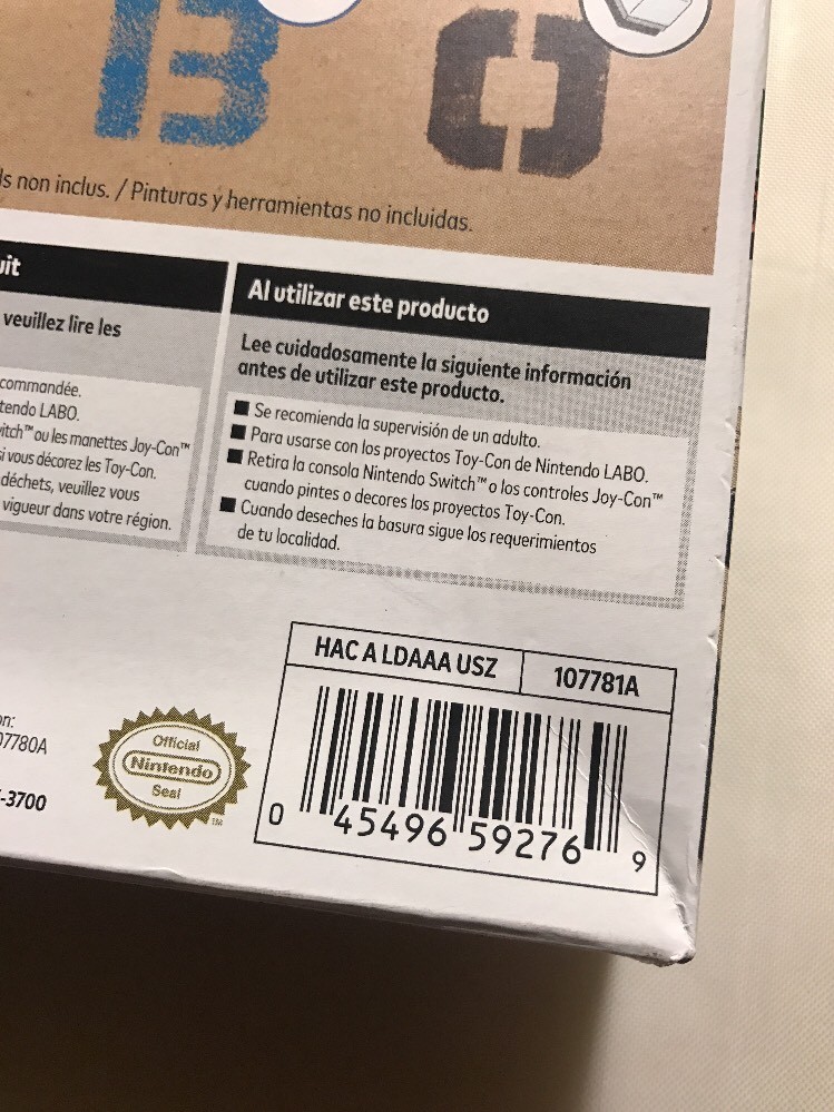 New Unopened Nintendo Switch Labo Customization Set In Hand Ships Immediately