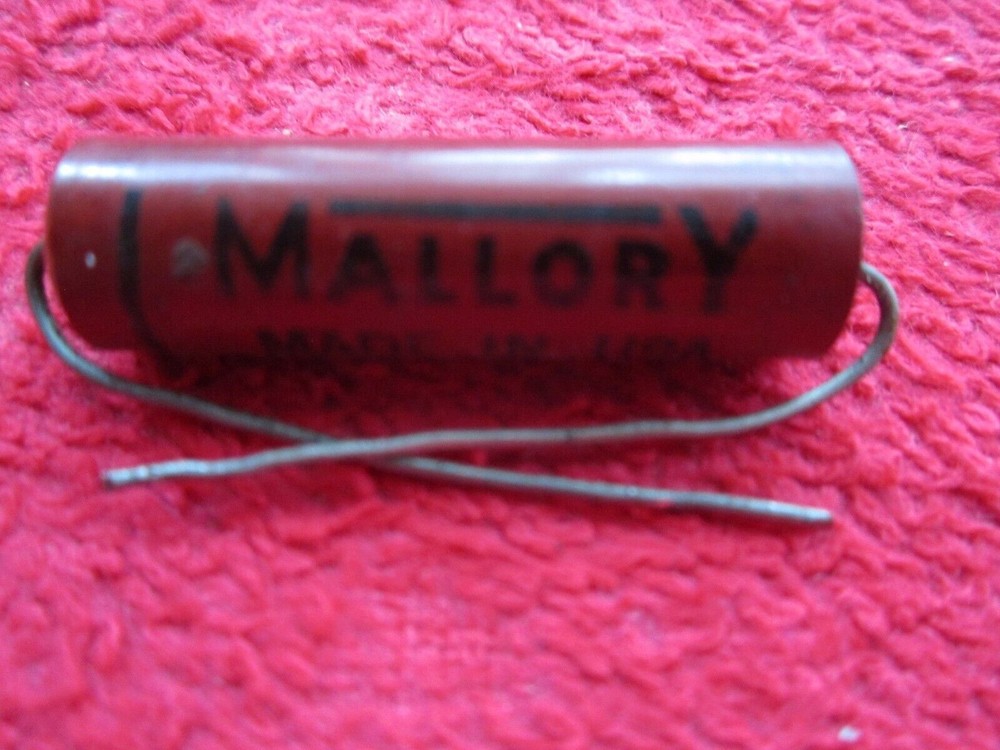 VINTAGE NOS GEM-611 MALLORY .01 MFD, 600VDC CAPACITOR