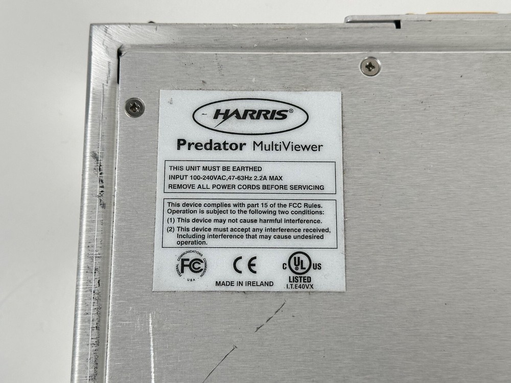 Harris Predator II MultiViewer, 8 dvi inputs, 2 outputs hd-sdi