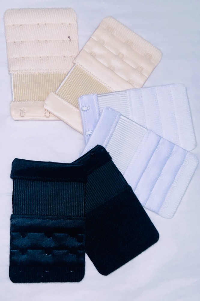 Set Of 6 Bra Extender 3 Hooks with Elastic 3 Rows 7023
