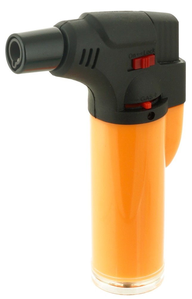 12 Pack Jumbo 4" Single Jet Flame Torch Gun Lighter Refillable Lockable Neon