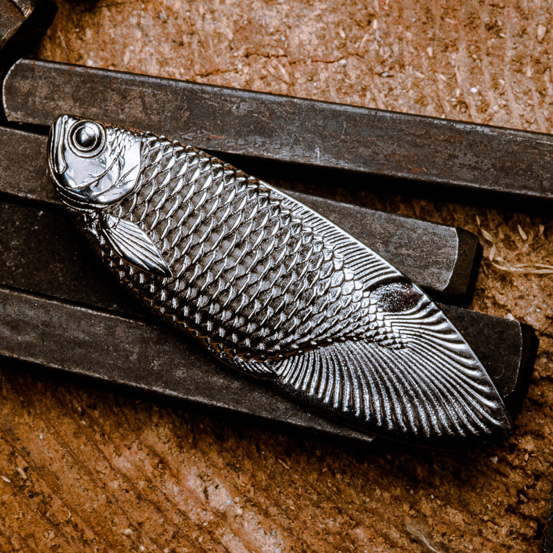 Metal Art Fish Knife Paper Cutter Fishtail Unsharped Blade EDC Tool Deco Gift