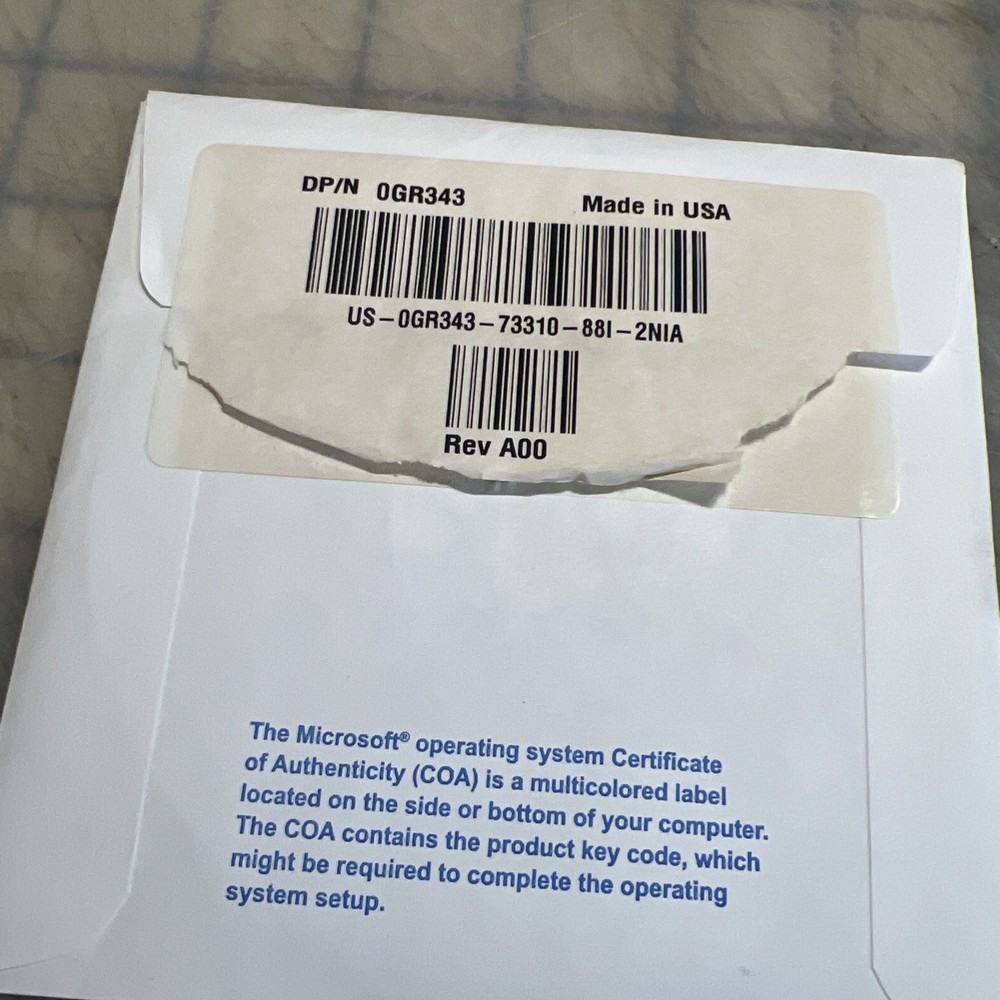 Vintage Dell Reinstallation DVD Microsoft Windows XP Media Center Version 2006