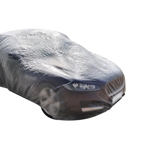 Clear Plastic Disposable Car Protective Cover, Temporary Universal Rain Dust