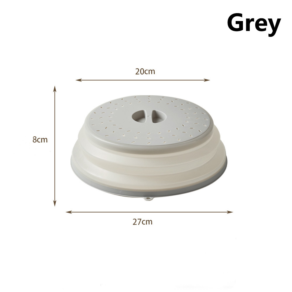 Silicone Microwave Food Cover – Foldable Splatter Guard with Hanging Hook.