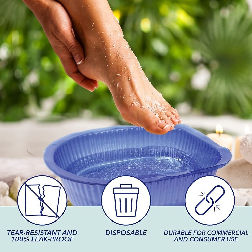 Universal Pedi Bath Liners 50% THICKER Fit Footsie Bath Disposable 100-Count