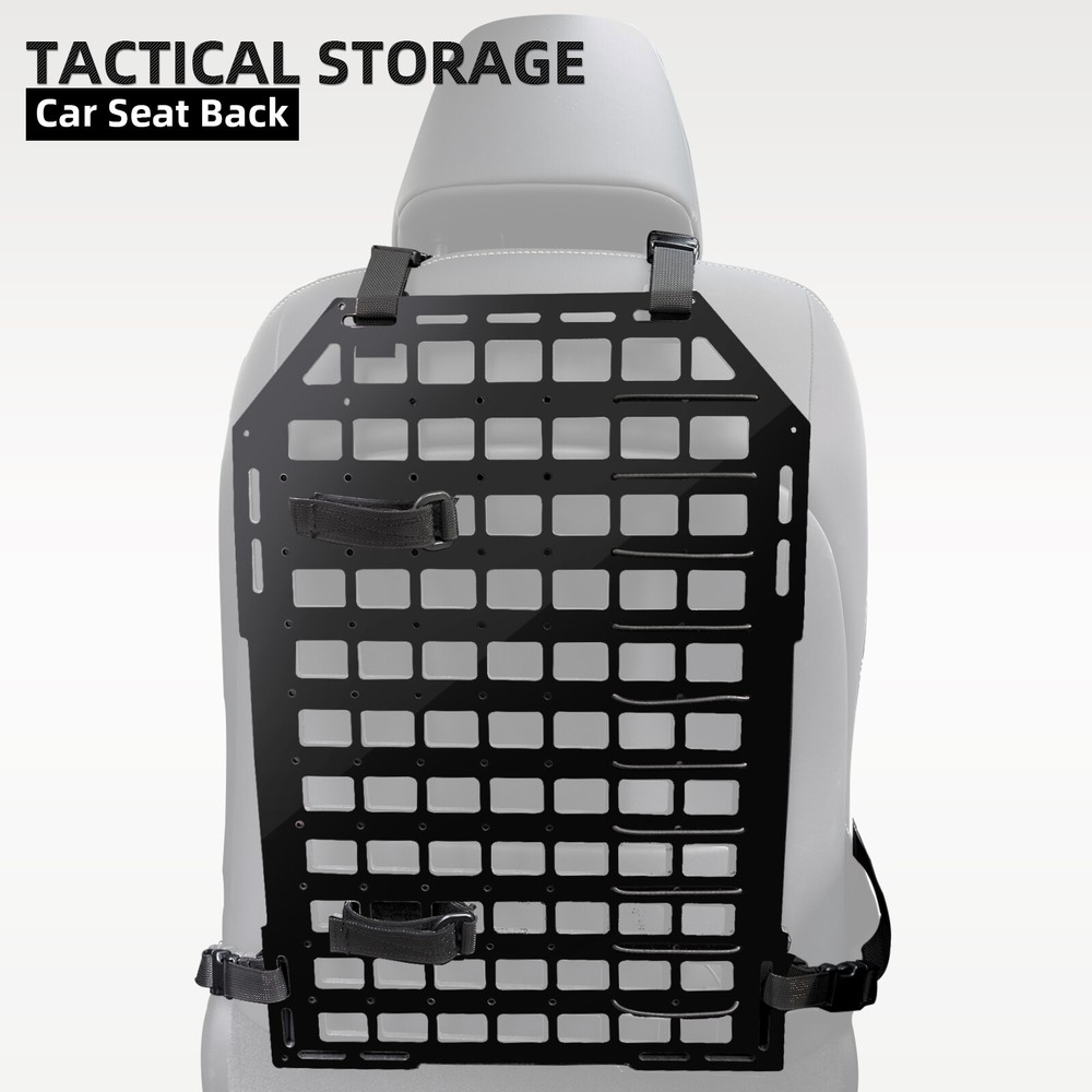 Tactical Rigid Panel Vehicle Seat Back Rack Storage Organizers For MOLLE System