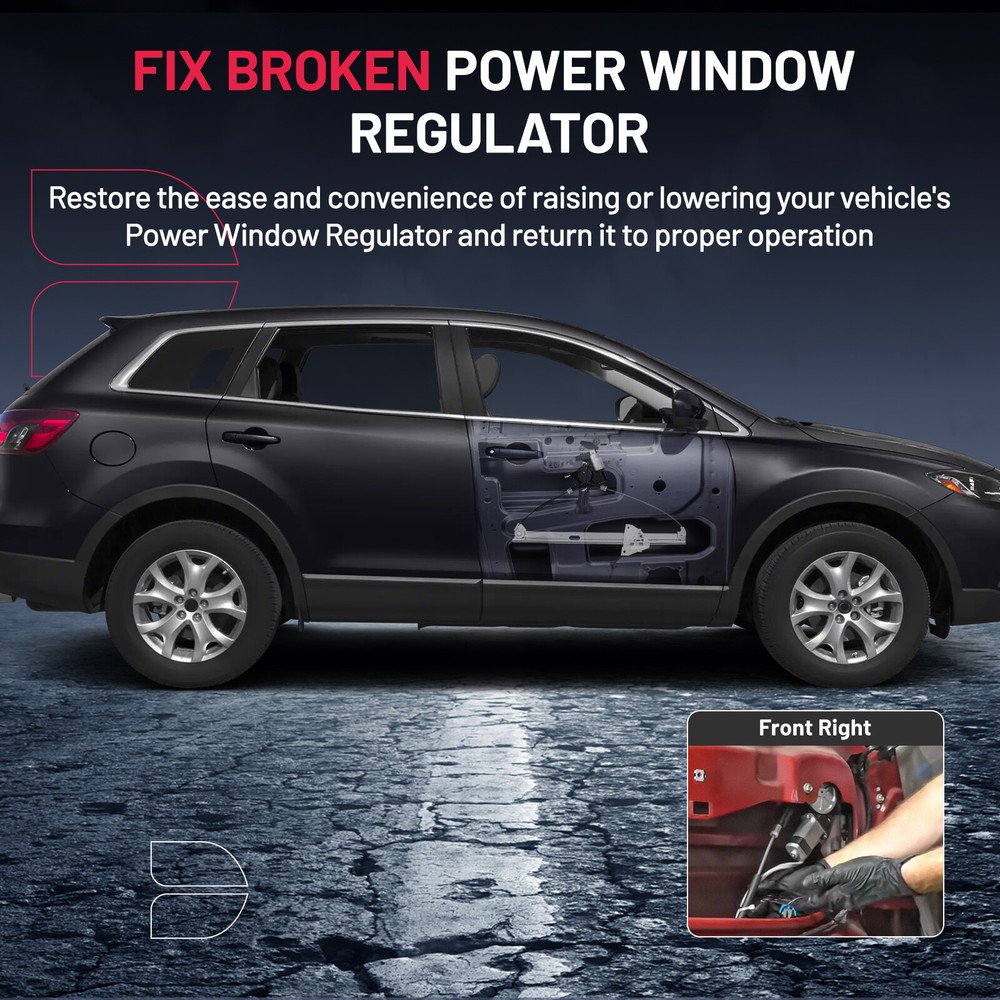 Power Window Regulator For 2007-2015 Mazda CX-9 Front Passenger Side With Motor