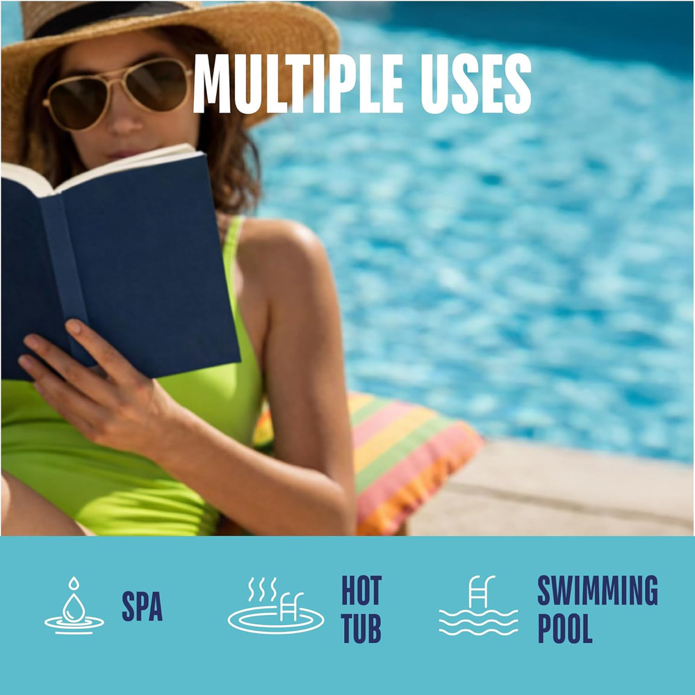 JNW -In- Pool Test Strips, 150 Quick & Accurate Test Strips for Pool Water, Spa