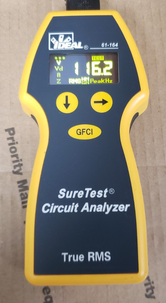 Ideal 61-164 SureTest Circuit Analyzer True RMS (TURNS ON)