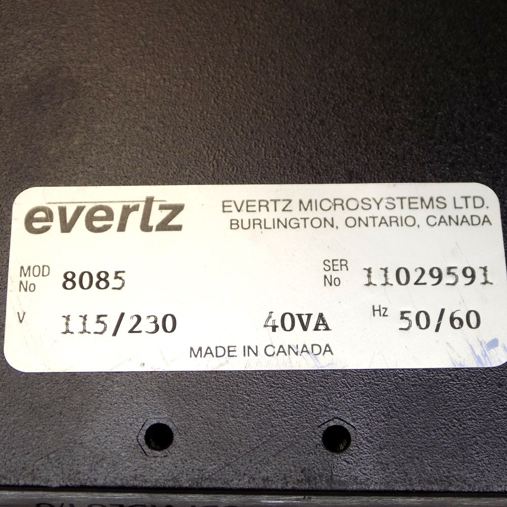 Evertz Microsystems 8085 DTV Closed Caption Encoder 1U Rackmount CC Encoder