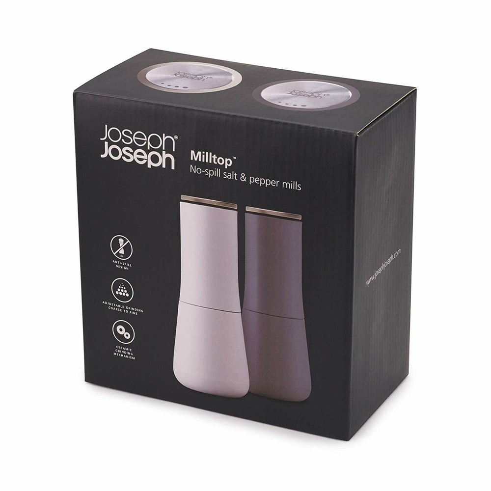 Joseph Joseph Milltop No-Spill Salt & Pepper Mill Set