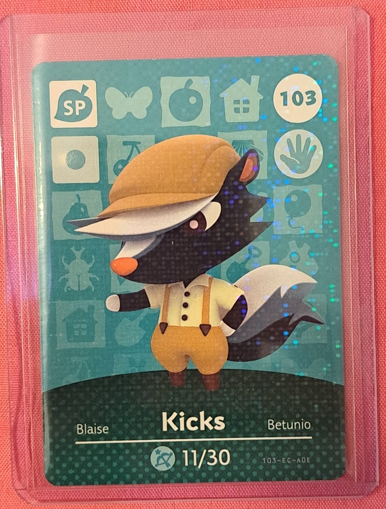 Kicks - 103 -   Animal Crossing Amiibo Card
