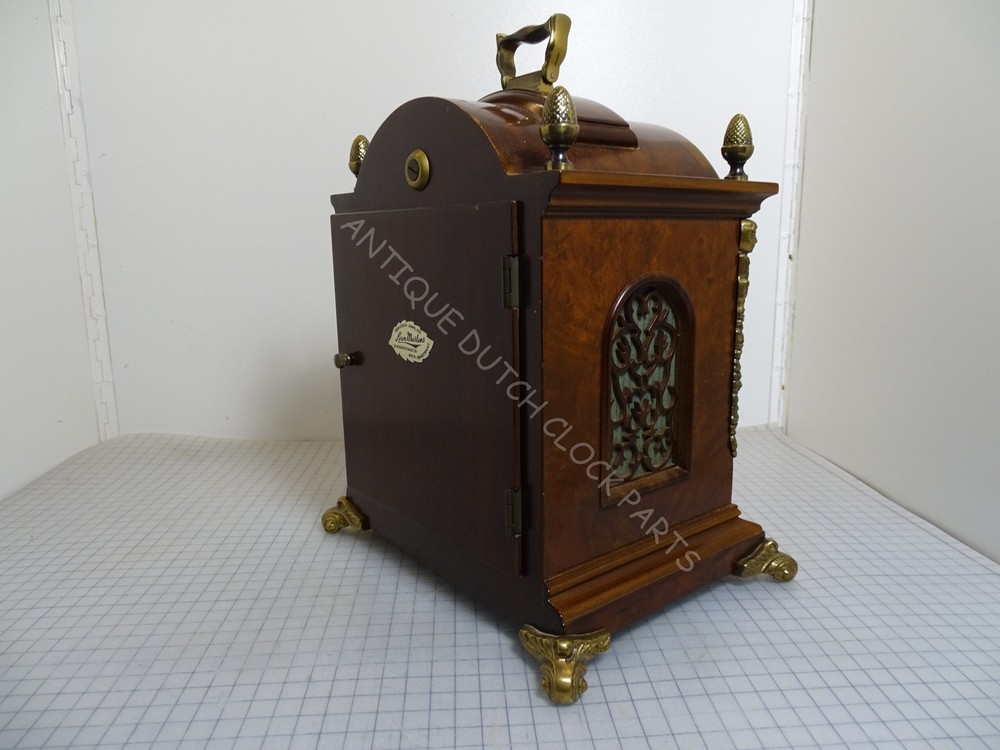 LARGE DUTCH WARMINK TABLE OR MANTEL BRACKET CLOCK WITH 3 MELODIES