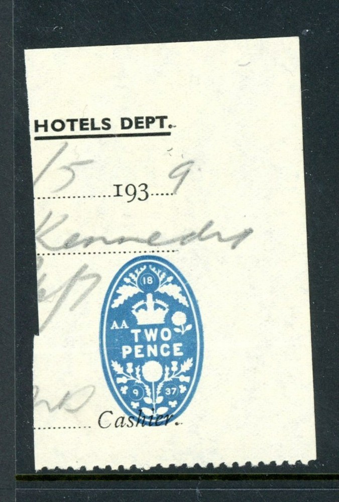 British Colonies awesome document stamp - Used - Two Pence