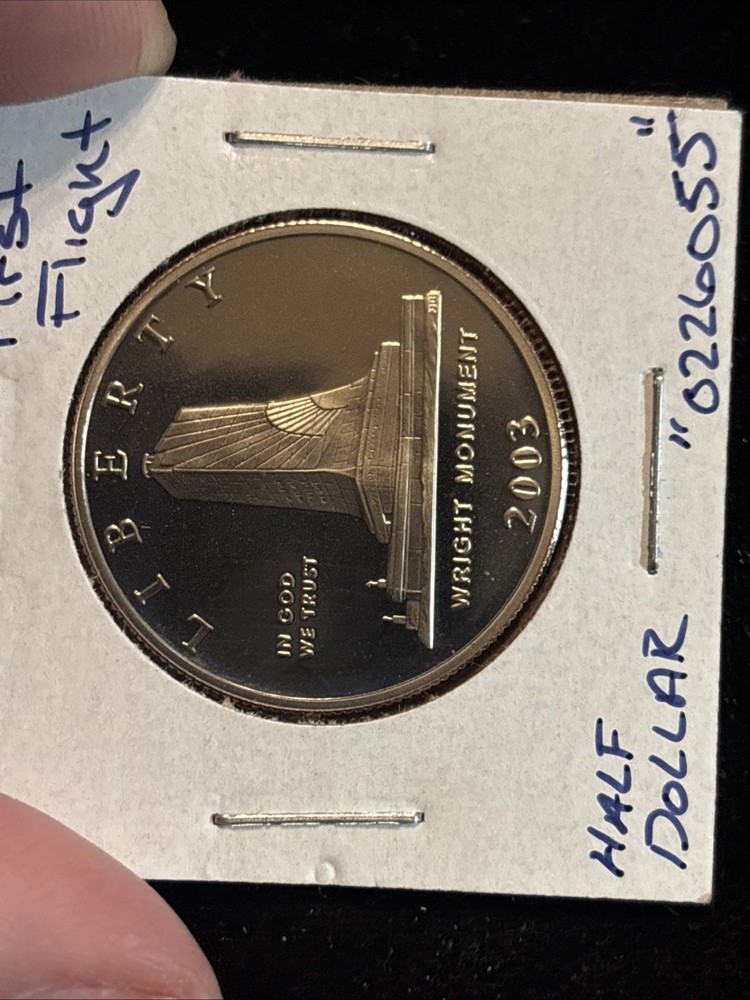 2003 First Flight Half Dollar “0226055” Proof Wright Monument 50c