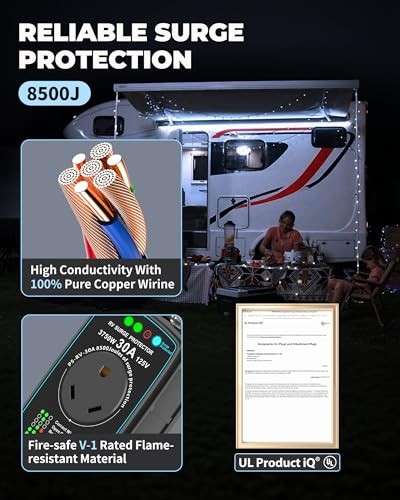 Rv Surge Protector 30 amp, () P5-RV-30A