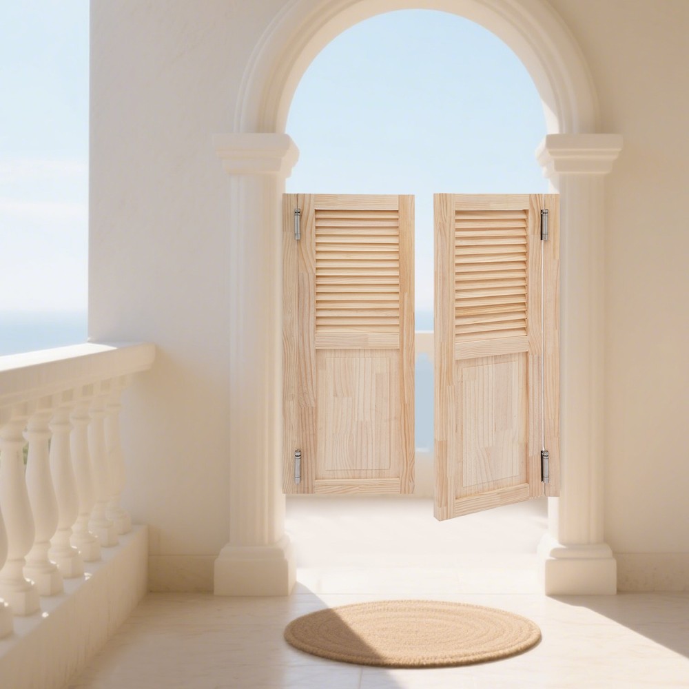 Partition Door - Swing Solid Pine Wood for Stylish Space Utilization