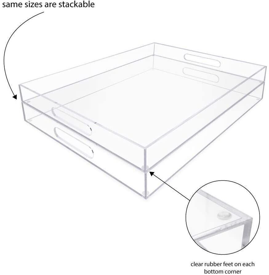 Isaac Jacobs Acrylic Tray with Cutout Handles