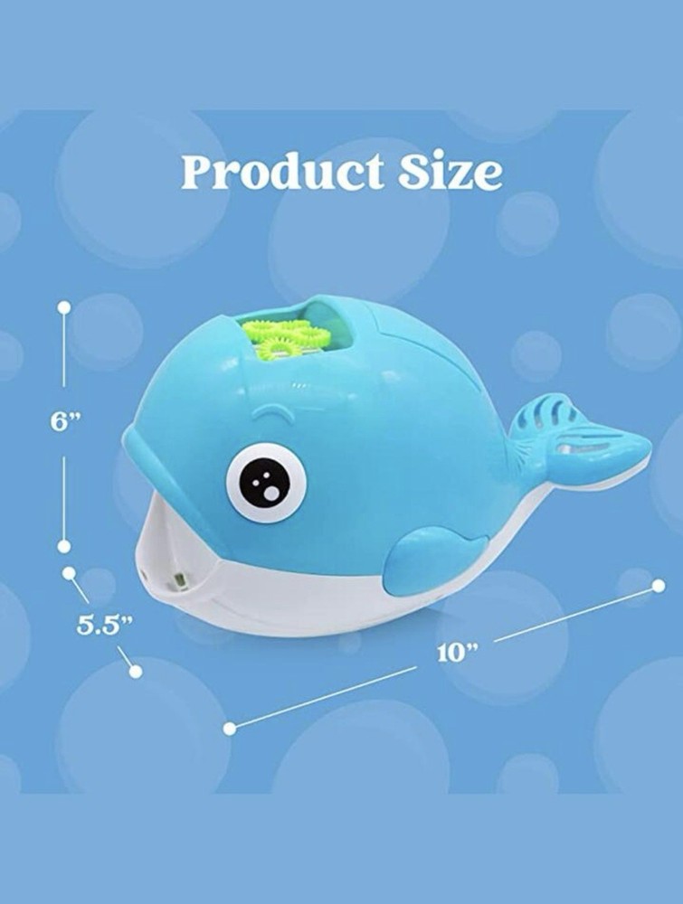 Whale Bubble Blower Blue Push Start Automatic Maker Bubble Solution Included NEW