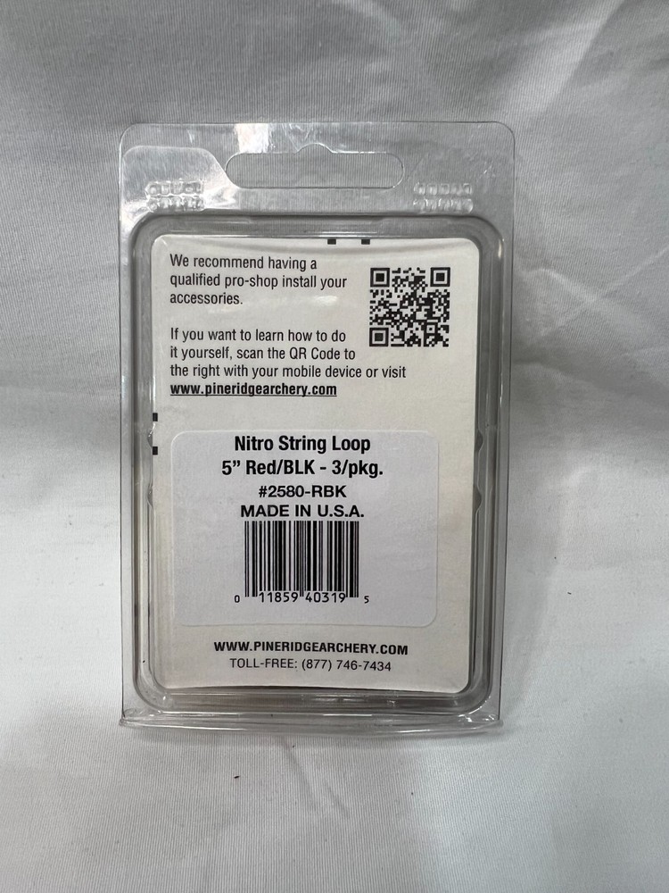 PINE RIDGE ARCHERY NITRO STRING LOOP - .085" INCLUDES (3) 5" PIECES - NIP