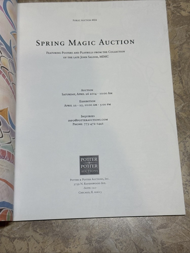 Potter & Potter SPRING MAGIC AUCTION Catalog April 2021 Bill Trotter