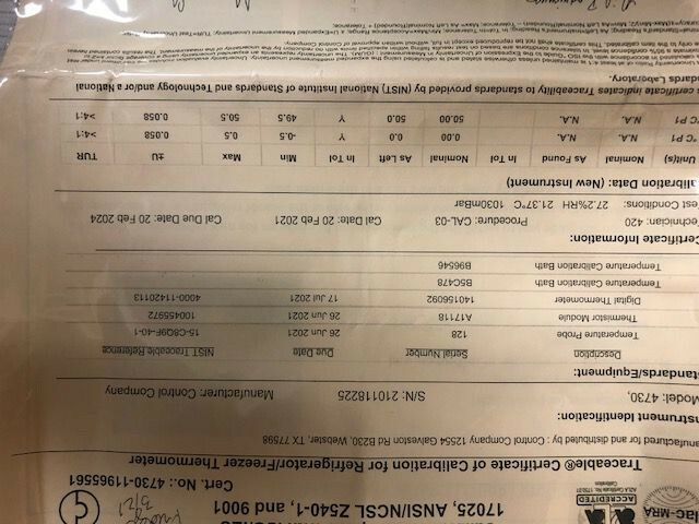 Traceable Excusion-Trac thermometer double probe data logger
