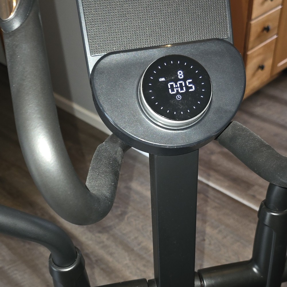 RHYTHM FUN Manual Elliptical Machine LED Display Magnetic 8 Programs Home Gym